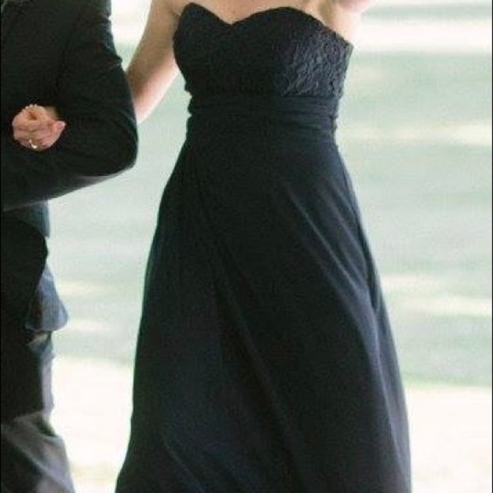 Bill Levkoff Strapless Dress in Navy